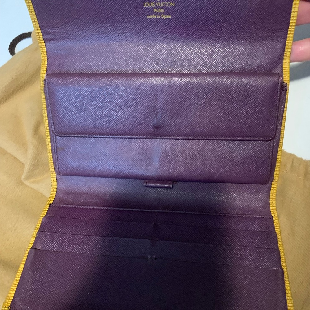 yellow louis wallet. USED.